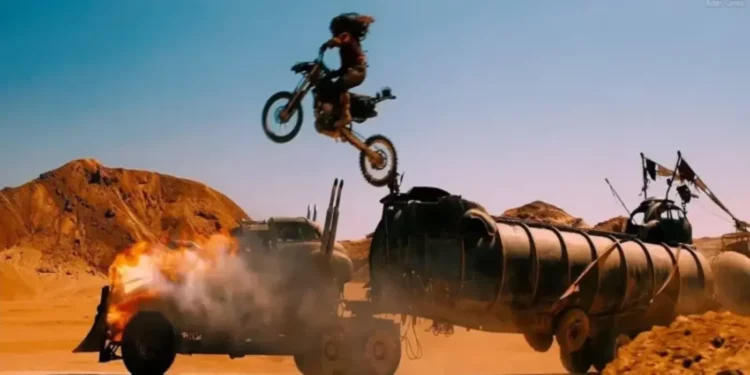 Real Bike stunt performed in Mad Max