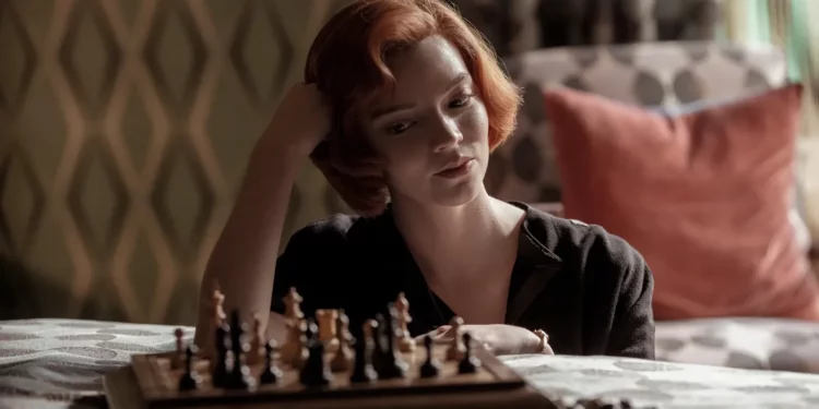 Anya Taylor-Joy playing chess Anya Taylor-Joy playing chess