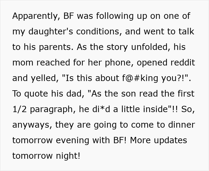 Guy Puts An Inappropriate Shirt As A Dare To Dinner With GF’s Parents, The Dad Doesn’t Let It Slide