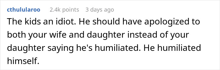 Guy Puts An Inappropriate Shirt As A Dare To Dinner With GF’s Parents, The Dad Doesn’t Let It Slide