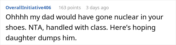 Guy Puts An Inappropriate Shirt As A Dare To Dinner With GF’s Parents, The Dad Doesn’t Let It Slide