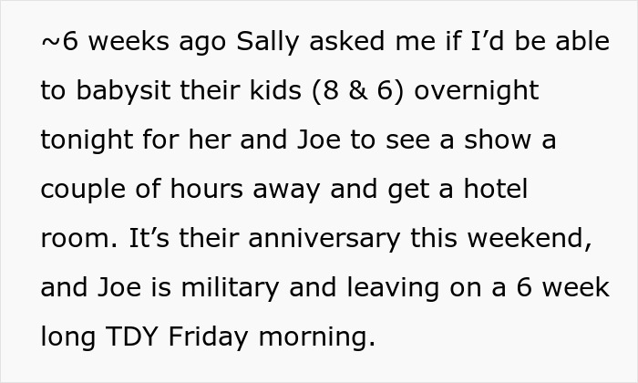 Bro Promises To Babysit Sis’ Kids For Her Anniversary, Cancels Last Minute After Being Asked On Date Bro Promises To Babysit Sis’ Kids For Her Anniversary, Cancels Last Minute After Being Asked On Date
