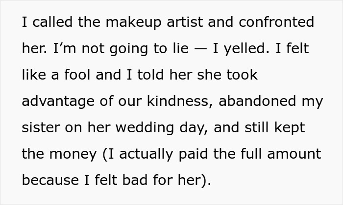 Makeup Artist Pretends To Be Sick On Woman’s Wedding Day For “Easy Money”