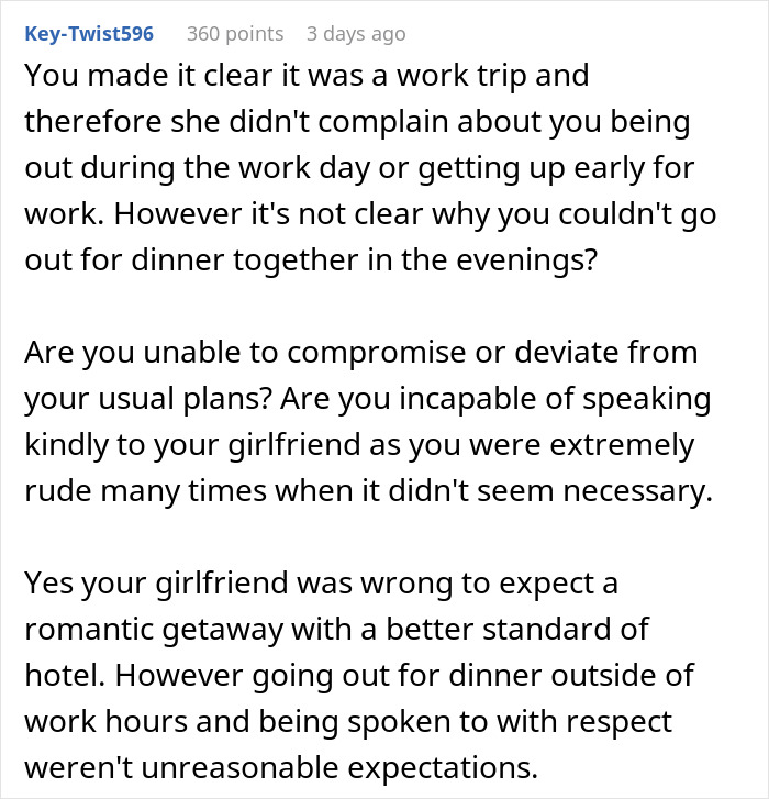 Man Loses It When GF Can’t Comprehend That His Business Trip Is Not Their Romantic Getaway Man Loses It When GF Can’t Comprehend That His Business Trip Is Not Their Romantic Getaway
