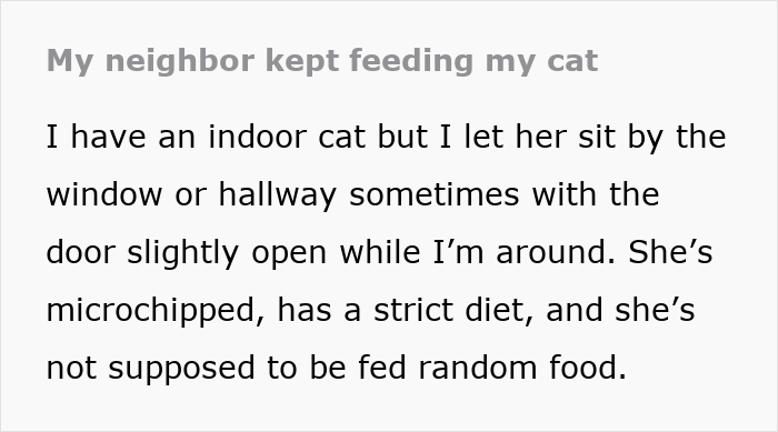 Woman Ignores Neighbor’s Warning To Stop Feeding Their Cat, Starts Getting 5 AM Wake-Up Meows Woman Ignores Neighbor’s Warning To Stop Feeding Their Cat, Starts Getting 5 AM Wake-Up Meows