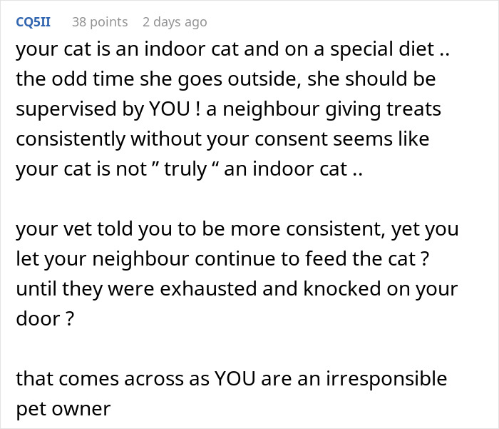 Woman Ignores Neighbor’s Warning To Stop Feeding Their Cat, Starts Getting 5 AM Wake-Up Meows Woman Ignores Neighbor’s Warning To Stop Feeding Their Cat, Starts Getting 5 AM Wake-Up Meows