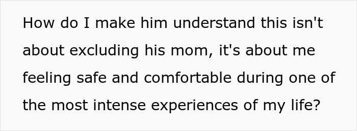 Pregnant Woman Doesn’t Want Fiancé’s Mom In Delivery Room, He Asks Her To “Compromise” Pregnant Woman Doesn’t Want Fiancé’s Mom In Delivery Room, He Asks Her To “Compromise”