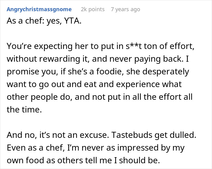 “Don’t Think It’s Worth It”: Man Wonders Why His GF Wants To Go Out Instead Of Cooking For Him “Don’t Think It’s Worth It”: Man Wonders Why His GF Wants To Go Out Instead Of Cooking For Him