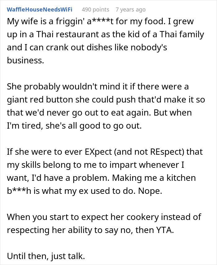 “Don’t Think It’s Worth It”: Man Wonders Why His GF Wants To Go Out Instead Of Cooking For Him “Don’t Think It’s Worth It”: Man Wonders Why His GF Wants To Go Out Instead Of Cooking For Him