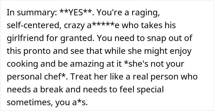 “Don’t Think It’s Worth It”: Man Wonders Why His GF Wants To Go Out Instead Of Cooking For Him “Don’t Think It’s Worth It”: Man Wonders Why His GF Wants To Go Out Instead Of Cooking For Him