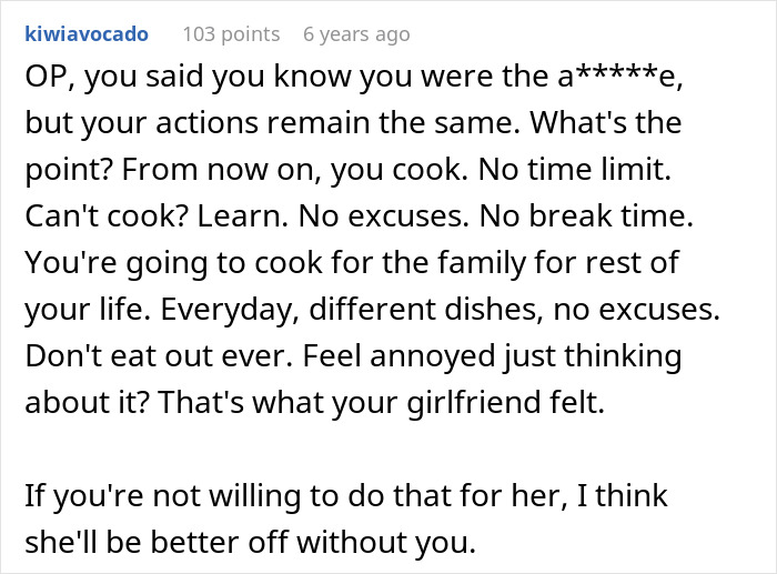 “Don’t Think It’s Worth It”: Man Wonders Why His GF Wants To Go Out Instead Of Cooking For Him “Don’t Think It’s Worth It”: Man Wonders Why His GF Wants To Go Out Instead Of Cooking For Him
