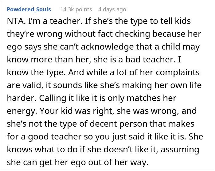 Teacher Gets Schooled By A Kid Who Knew A Fun Fact That She Didn&rsquo;t, His Dad Puts Her In Her Place