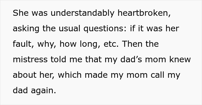 Dad’s Mistress Texts His Adult Daughter On NYE, Mom Devastated As Proof Exposes Months-Long Affair Dad’s Mistress Texts His Adult Daughter On NYE, Mom Devastated As Proof Exposes Months-Long Affair