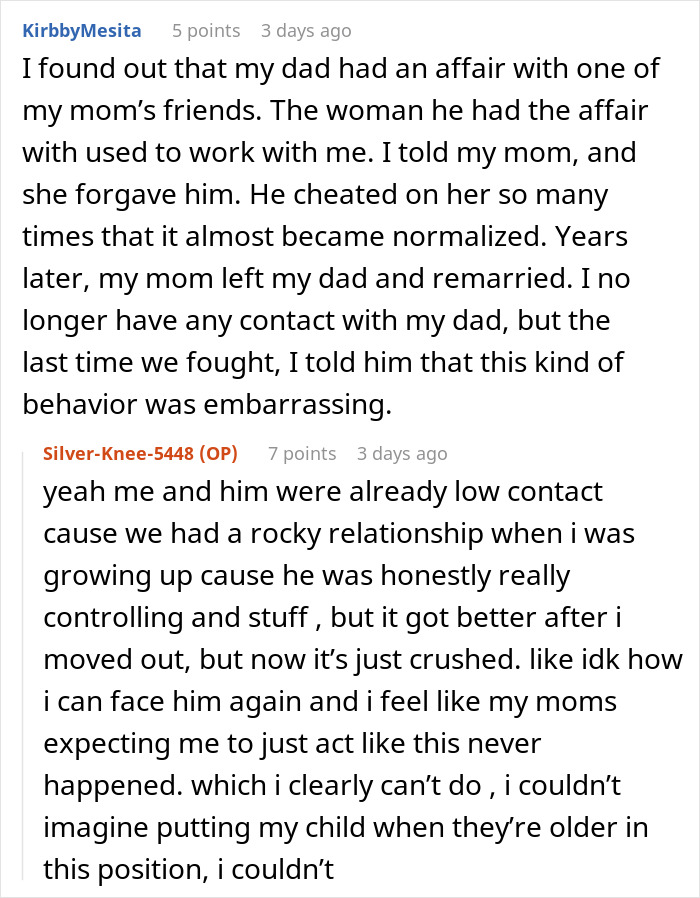 Dad’s Mistress Texts His Adult Daughter On NYE, Mom Devastated As Proof Exposes Months-Long Affair Dad’s Mistress Texts His Adult Daughter On NYE, Mom Devastated As Proof Exposes Months-Long Affair