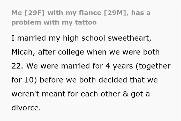 Guy Spirals Over Fiancée’s Tattoo Designed By Ex, Lets Jealous Pal Talk Him Into Postponing Wedding Guy Spirals Over Fiancée’s Tattoo Designed By Ex, Lets Jealous Pal Talk Him Into Postponing Wedding
