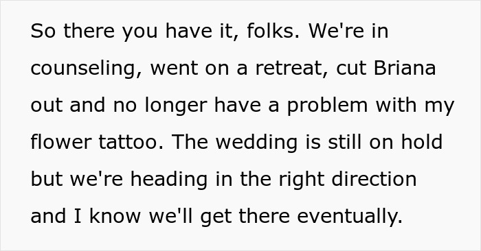 Guy Spirals Over Fiancée’s Tattoo Designed By Ex, Lets Jealous Pal Talk Him Into Postponing Wedding Guy Spirals Over Fiancée’s Tattoo Designed By Ex, Lets Jealous Pal Talk Him Into Postponing Wedding