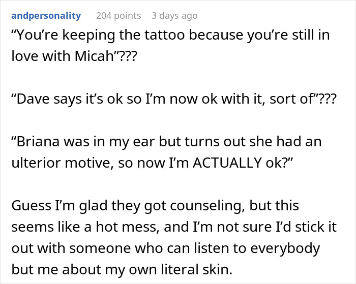 Guy Spirals Over Fiancée’s Tattoo Designed By Ex, Lets Jealous Pal Talk Him Into Postponing Wedding Guy Spirals Over Fiancée’s Tattoo Designed By Ex, Lets Jealous Pal Talk Him Into Postponing Wedding