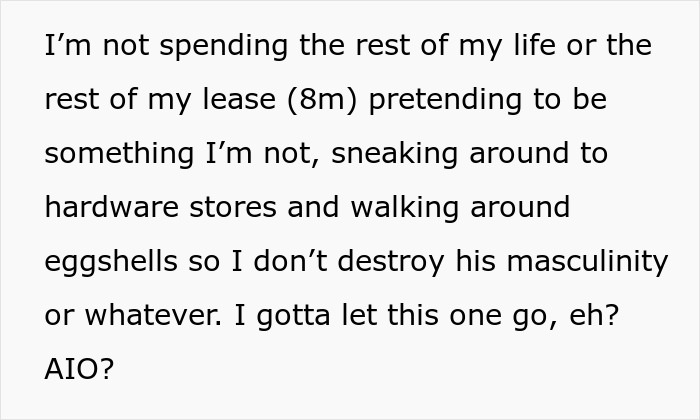 Woman Is Ready To Dump Her BF Immediately Because He Feels So Emasculated When She Fixes Things Woman Is Ready To Dump Her BF Immediately Because He Feels So Emasculated When She Fixes Things