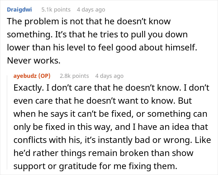 Woman Is Ready To Dump Her BF Immediately Because He Feels So Emasculated When She Fixes Things Woman Is Ready To Dump Her BF Immediately Because He Feels So Emasculated When She Fixes Things