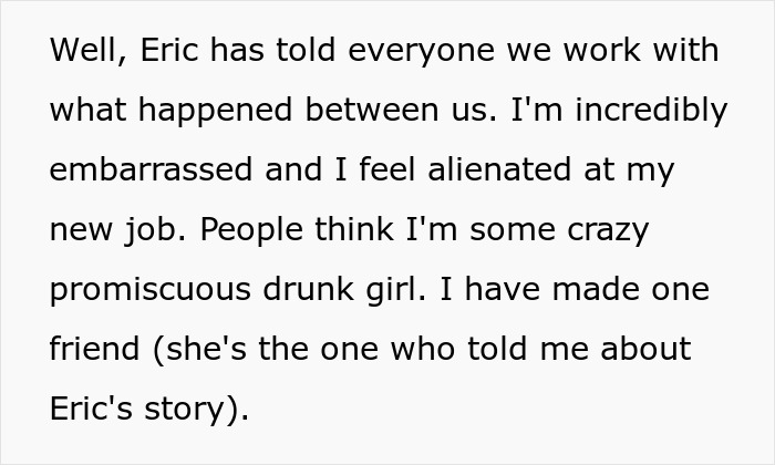 Woman Feels Hostility From New Coworkers, Turns Out They Know About Her Embarrassing One-Night Stand Woman Feels Hostility From New Coworkers, Turns Out They Know About Her Embarrassing One-Night Stand