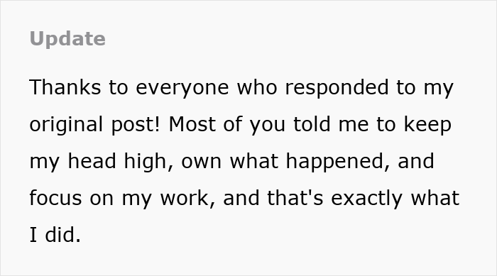 Woman Feels Hostility From New Coworkers, Turns Out They Know About Her Embarrassing One-Night Stand Woman Feels Hostility From New Coworkers, Turns Out They Know About Her Embarrassing One-Night Stand