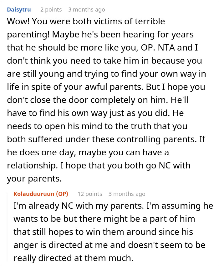 Guy Is Treated Like a ‘Trophy’ by Parents, Neglected Bro Resents Him, Thinking He’s the Golden Child Guy Is Treated Like a ‘Trophy’ by Parents, Neglected Bro Resents Him, Thinking He’s the Golden Child