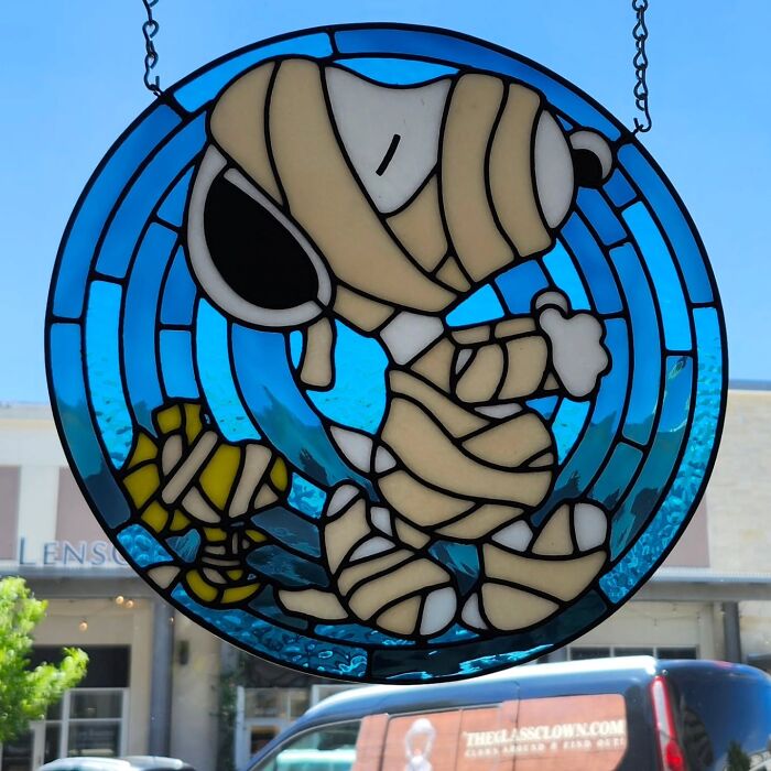 This Artist Turns Pop Culture Icons Into Vivid Stained Glass Signs (41 Pics)