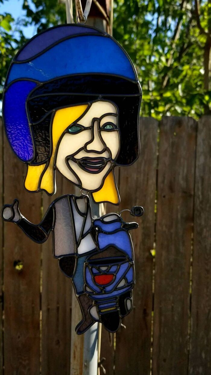 This Artist Turns Pop Culture Icons Into Vivid Stained Glass Signs (41 Pics)