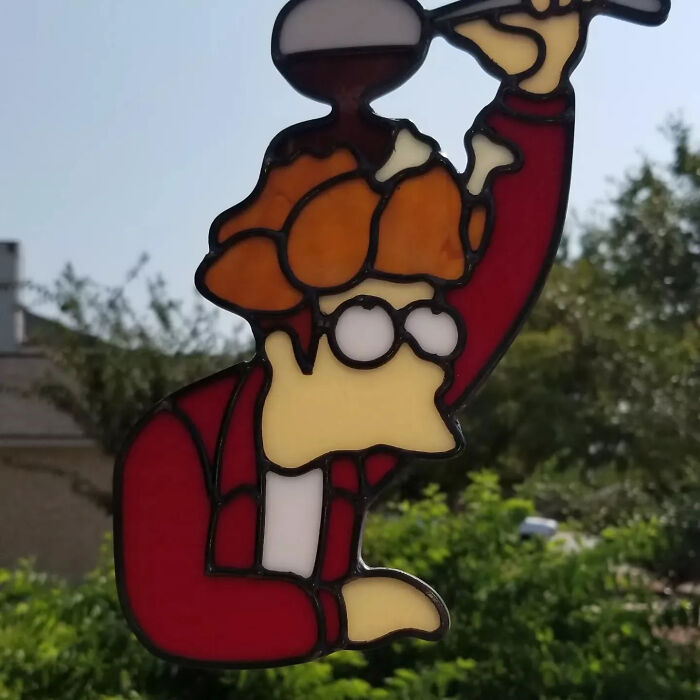 This Artist Turns Pop Culture Icons Into Vivid Stained Glass Signs (41 Pics)