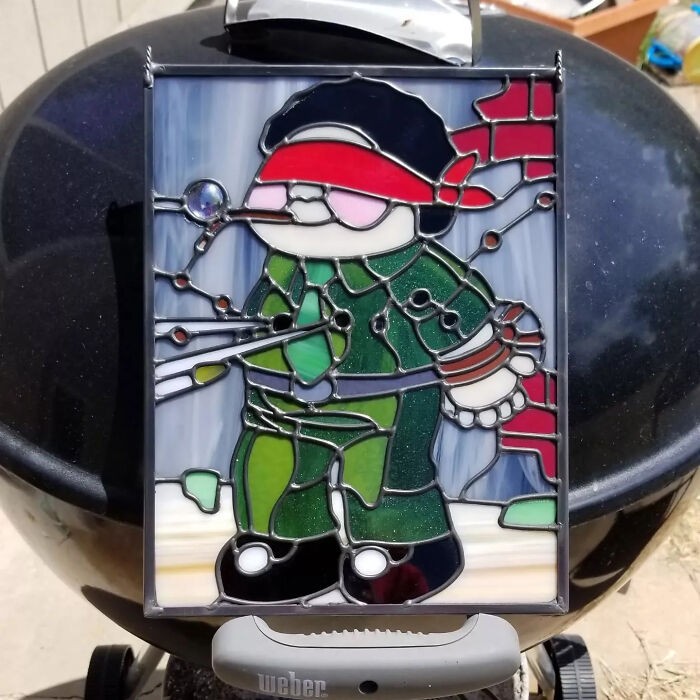 This Artist Turns Pop Culture Icons Into Vivid Stained Glass Signs (41 Pics)