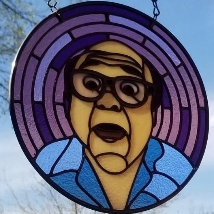 This Artist Turns Pop Culture Icons Into Vivid Stained Glass Signs (41 Pics)