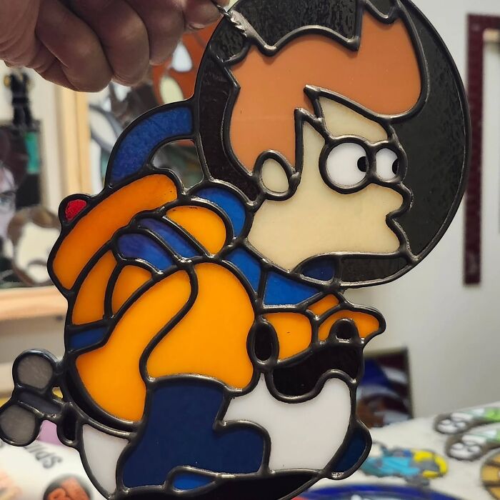 This Artist Turns Pop Culture Icons Into Vivid Stained Glass Signs (41 Pics)