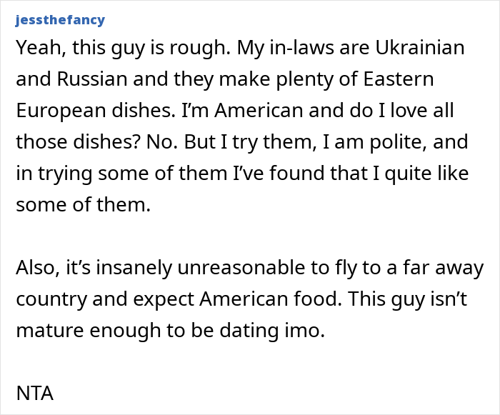 Guy Makes Faces And Throws A Fit After Getting Traditional “Gross” Food Instead Of “American Dishes”