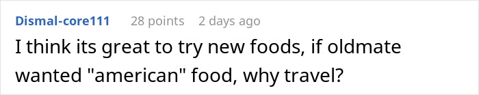 Guy Makes Faces And Throws A Fit After Getting Traditional “Gross” Food Instead Of “American Dishes”