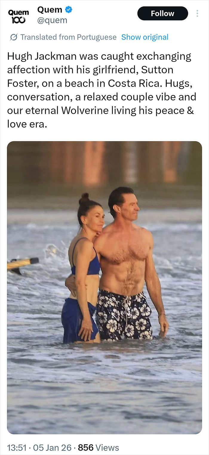 &ldquo;6 Fingers&rdquo;: Fans Spot Odd Detail In Hugh Jackman And Sutton Foster PDA Beach Photos