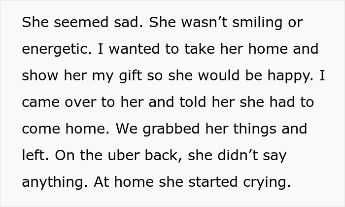 Wife Mopes At B-Day Party As Hubs Is Busy, Mad After He Shows Up And Drags Her Home For A “Surprise”