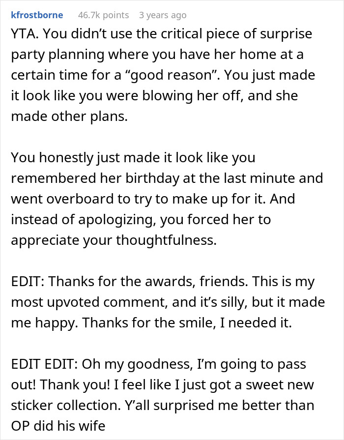 Wife Mopes At B-Day Party As Hubs Is Busy, Mad After He Shows Up And Drags Her Home For A “Surprise”