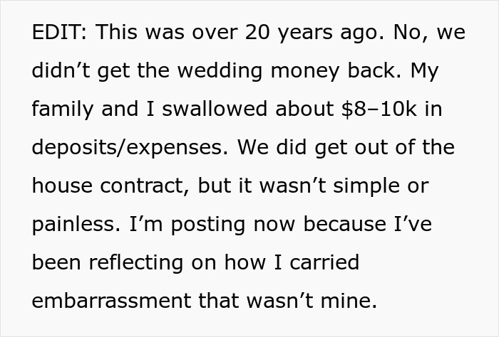 Adult Man Breaks Off Engagement Via His Daddy, GF Can’t Believe She Was The One Embarrassed By It Adult Man Breaks Off Engagement Via His Daddy, GF Can’t Believe She Was The One Embarrassed By It