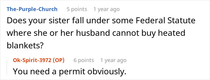 Sis Exchanges A Heated Blanket That Sibling Gifts Her, Whines About It When Her Mom Gets It Instead