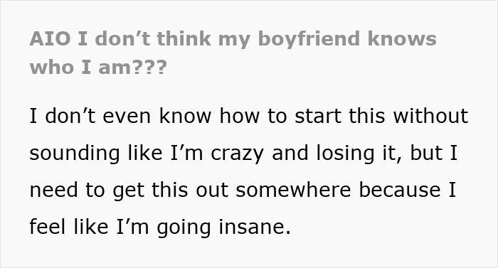 “Get Him To A Doctor”: Lady Living With BF Realizes He Doesn’t Seem To “Remember” Her, Folks Worried “Get Him To A Doctor”: Lady Living With BF Realizes He Doesn’t Seem To “Remember” Her, Folks Worried