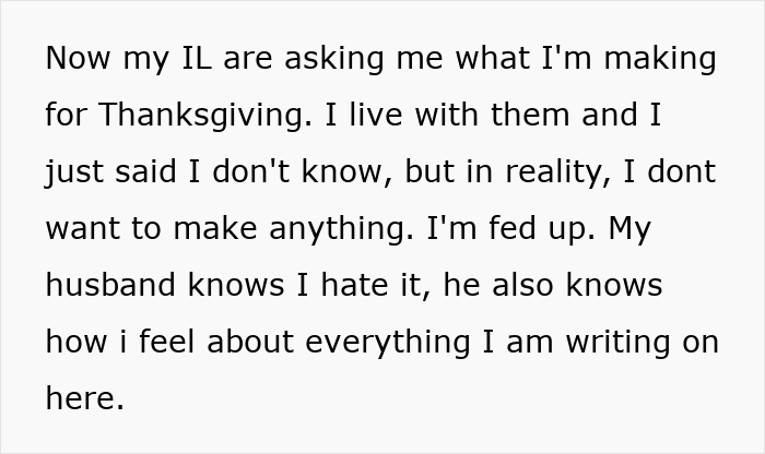 Woman Decides She&rsquo;s Done Playing Chef For Rude In-Laws, Cancels Thanksgiving As They Mock Her Food