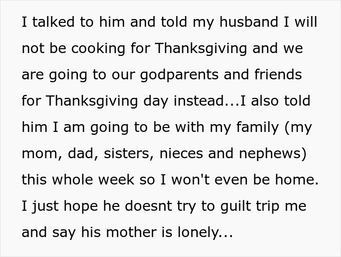 Woman Decides She&rsquo;s Done Playing Chef For Rude In-Laws, Cancels Thanksgiving As They Mock Her Food