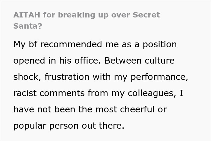 Guy Tells GF’s Coworker To Give Her A Racist Gift, She’s Horrified To Learn It Was His Idea