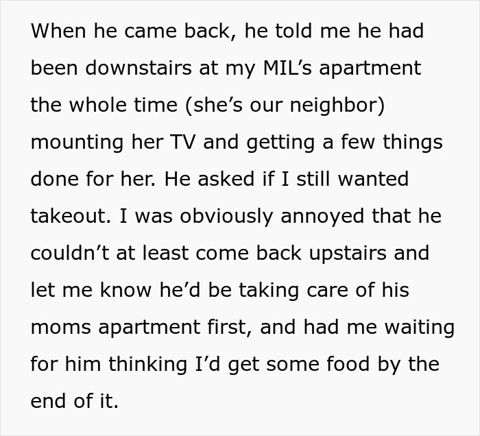 Husband Is Upset Wife Wants To Leave Him With Their Newborn For 15 Minutes While She Gets Food