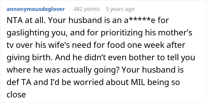 Husband Is Upset Wife Wants To Leave Him With Their Newborn For 15 Minutes While She Gets Food