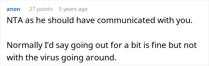 Husband Is Upset Wife Wants To Leave Him With Their Newborn For 15 Minutes While She Gets Food