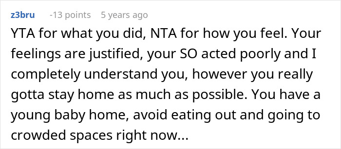 Husband Is Upset Wife Wants To Leave Him With Their Newborn For 15 Minutes While She Gets Food