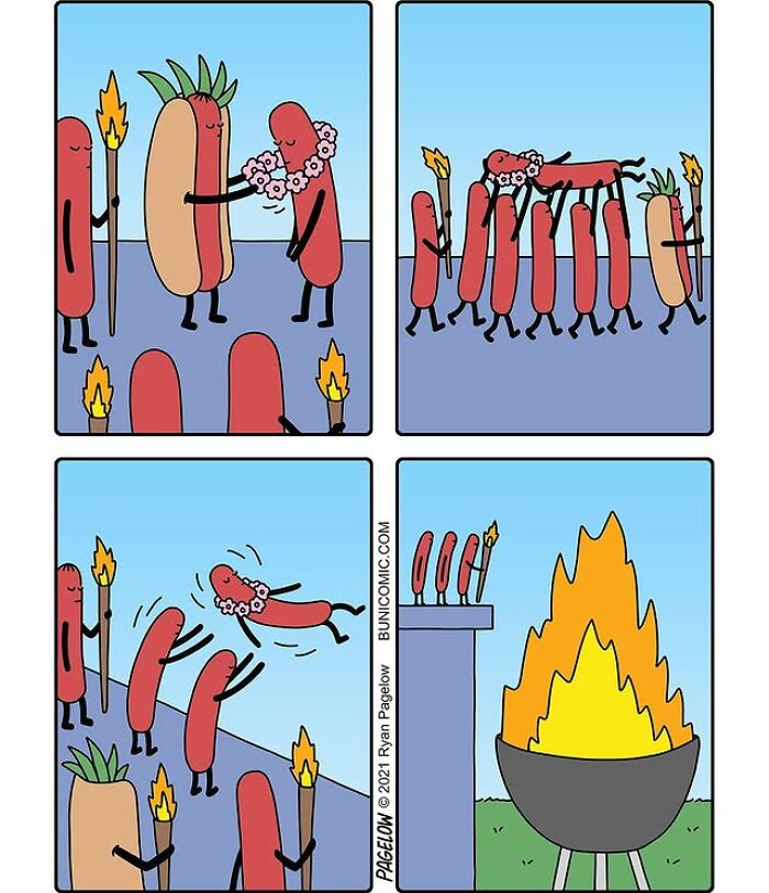 24 &ldquo;Hot Dog&rdquo; Comics By Ryan Pagelow Full Of Absurd Humor And Clever Twists