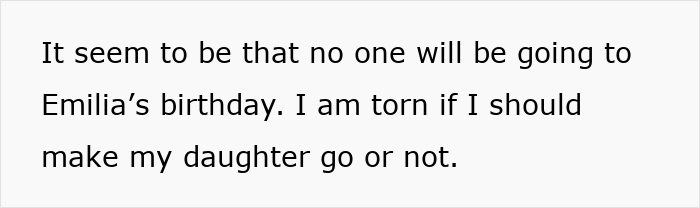 “I Am Torn”: Parent Wonders If They Should Make Daughter Attend A Birthday Everyone Is Skipping