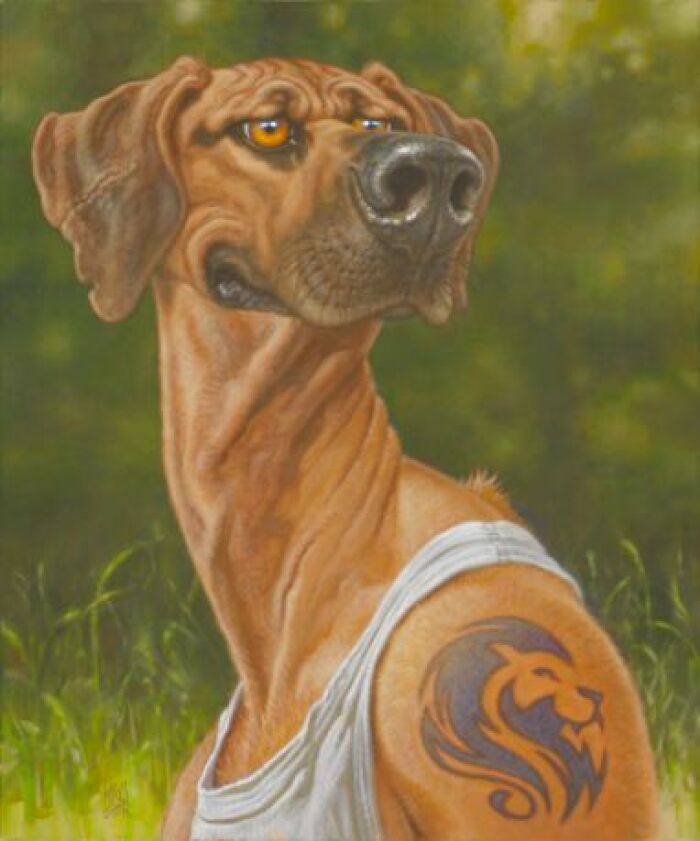 This Artist Turns Pop Culture Icons Into Dogs In Hilarious Caricature Paintings (17 Pics)